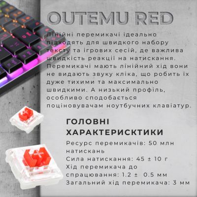  GamePro MK230R Red Swich Low Profile RGB Wireless/Bluetooth/USB Dark Gray (MK230R) -  7