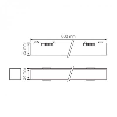  Videx LD460B 21W 60cm 4000K 48V Black (VL-TRMS-LD460B) -  4