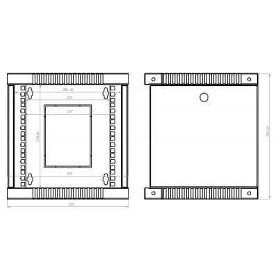   CMS 6U 10" 320x300x335 (UA--6U-BK) -  4