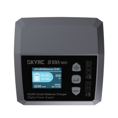     SkyRc S100 Neo LiPo 1-6s 200W AC/DC 200W (S100neo) -  1