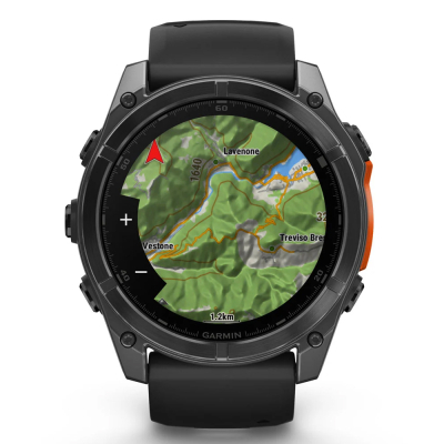 - Garmin fenix 8 51mm, AMOLED, Glass/SS, SlateGray Steel/Black,BlkBnd, GPS (010-02905-00) -  8