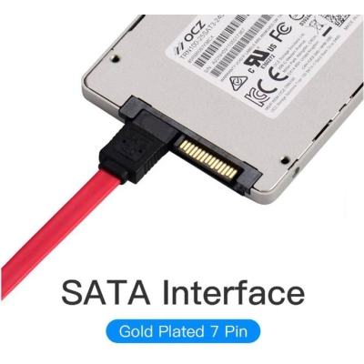     SATA 3.0 7pin F/F 0.5m L Red Vention (KDDRD) -  2