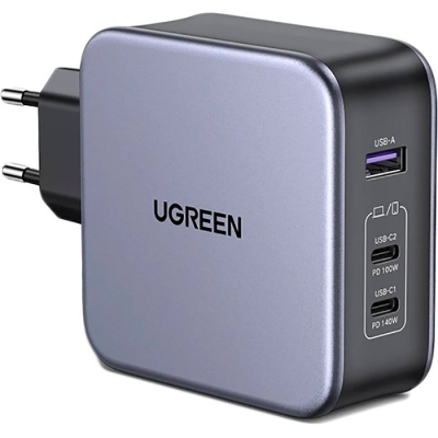   Ugreen 3xUSB 140W (2USB-C+USB-A) Gan CD289 with C to C Cable 1.5m (90549) -  1