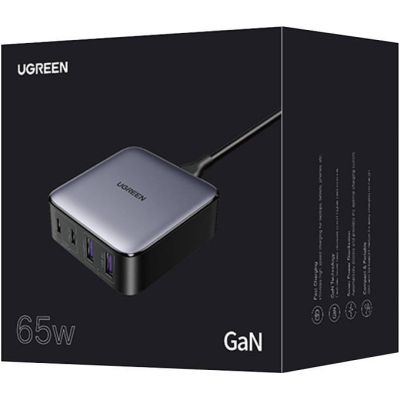   Ugreen 4xUSB 65W (2USB-C+2xUSB-A) Gan CD327 (90747) -  5