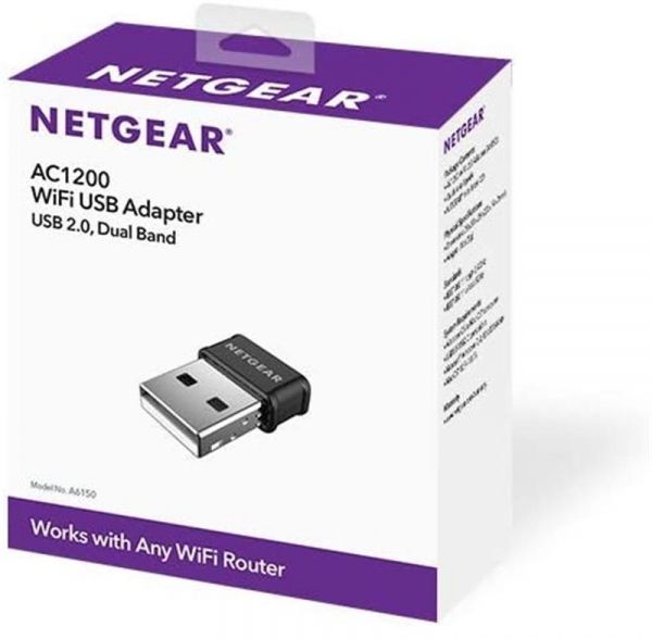 NETGEAR WiFi- A6150 AC1200, USB 2.0 A6150-100PES -  3