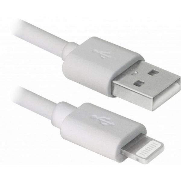  REAL-EL USB-Lightning 1m, White  (4743304104666) -  1