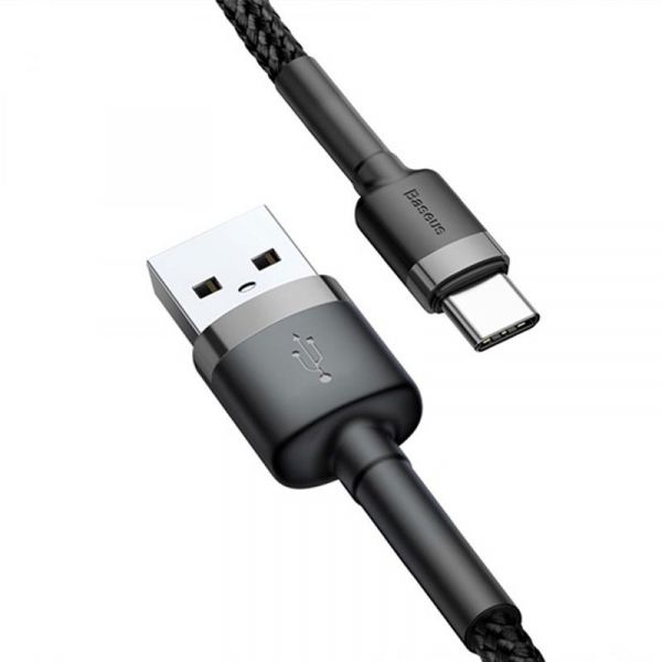  Baseus Cafule USB-USB-C, 2A, 2 Black/Grey (CATKLF-CG1) -  2