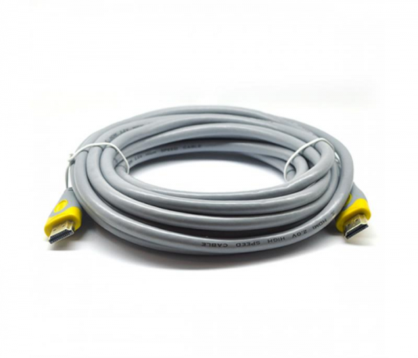  Merlion HDMI - HDMI V 2.0, (M/M), 10 , Grey/Yellow (YT-HDMI(M)/(M)HSV2.0-10m/10125)  -  1