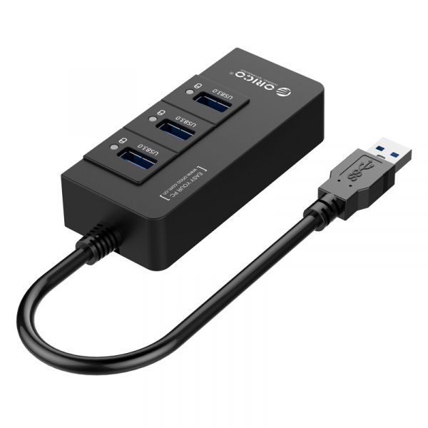  USB3.0 Orico (CA912742) HR01-U3-V1-BK-BP Black 3USB3.0 + RJ45 -  2