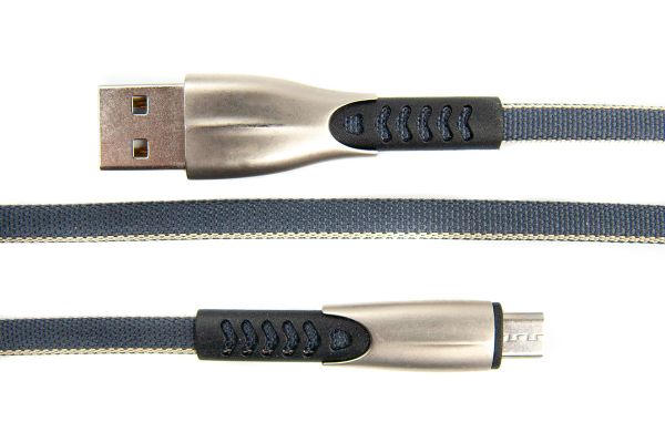  Dengos USB-microUSB 0.25 Grey (PLS-M-SHRT-PLSK-GREY) -  2