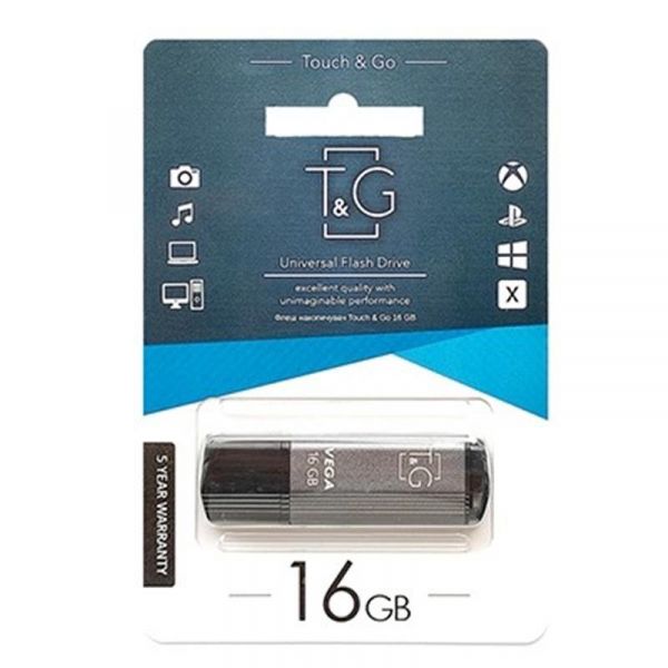 USB Flash Drive 16Gb T&G 121 Vega series Grey (TG121-16GBGY) -  1