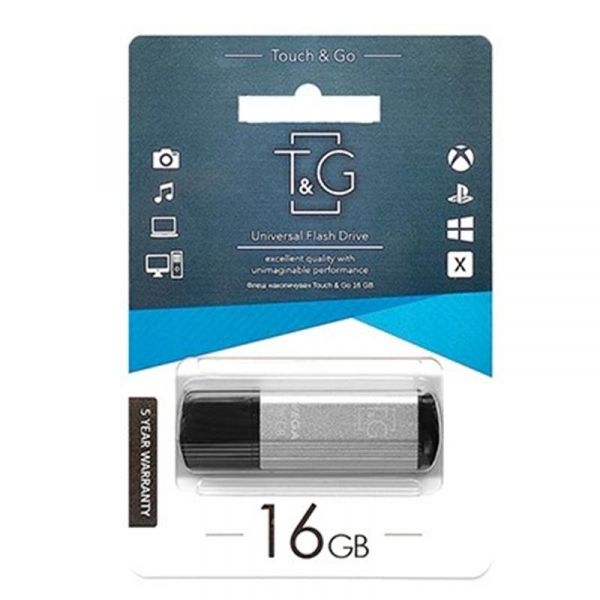 USB Flash Drive 16Gb T&G 121 Vega series Silver (TG121-16GBSL) -  1