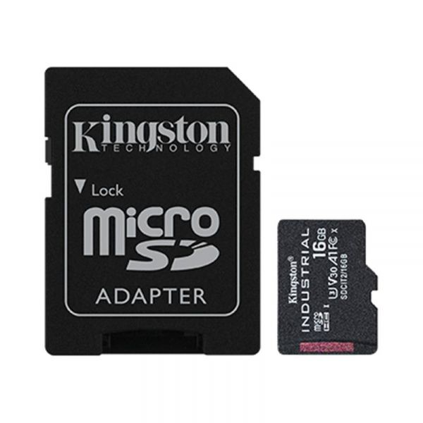  '  `i MicroSDHC 16GB UHS-I/U3 Class 10 Kingston Industrial + SD-adapter (SDCIT2/16GB) -  1