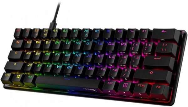  HyperX Alloy Origins 60 Red RGB RU Black (4P5N0AA) USB -  4