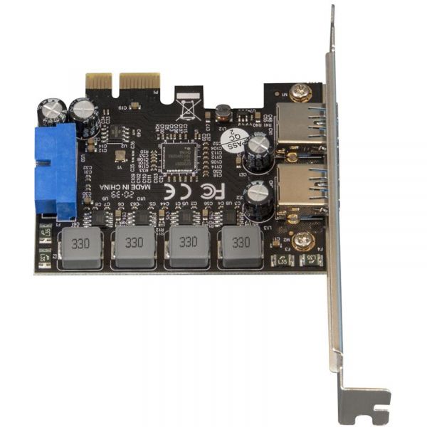   Frime (ECF-PCIEtoUSB006.LP) PCI-E-2USB3.0 3A/+19pin, 88SE9215 -  1