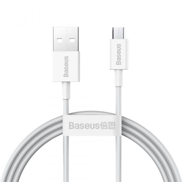  USB 2.0 Micro - 1.0  Baseus CAMYS-02 Superior Series Fast Charging Data Cable 2A White -  1