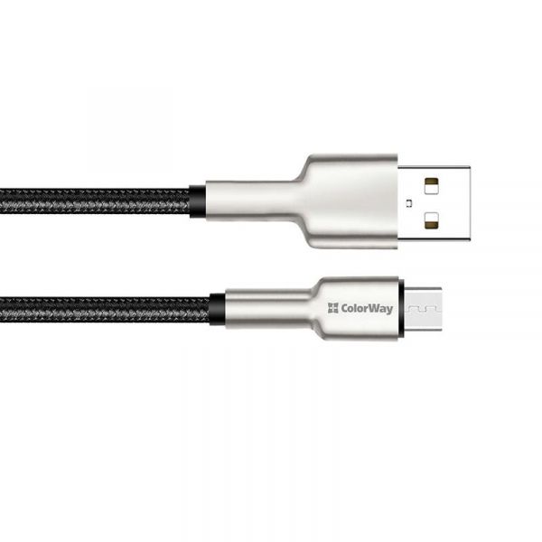  ColorWay USB-microUSB, head metal, 2.4, 1, Black (CW-CBUM046-BK) -  5