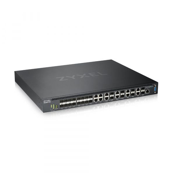  ZYXEL XS3800-28 (XS3800-28-ZZ0101F) (4x10GE, 8x10GE/SFP+, 16xSFP+,  ( 4), 2   AC, L3 Lite) -  1