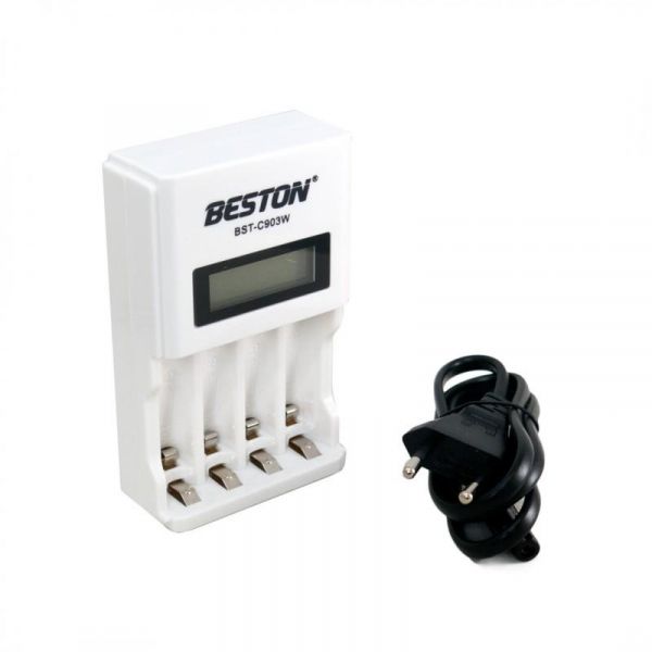  - Beston BST-C903W, White, 4 x AA/AAA Ni-Cd/Ni-MH,  , LCD  (AAB1850) -  1