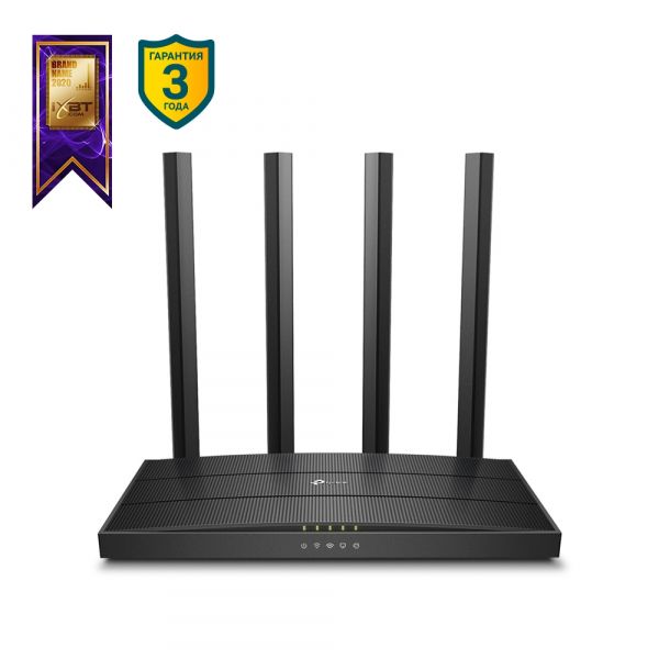  TP-LINK Archer C6, Wi-Fi 802.11a/b/g/n/ac,  1167 Mb/s, 2.4/5GHz, 4 LAN 10/100/1000 Mb/s, RJ45 10/100/1000Mb/s (FE), 4   -  1