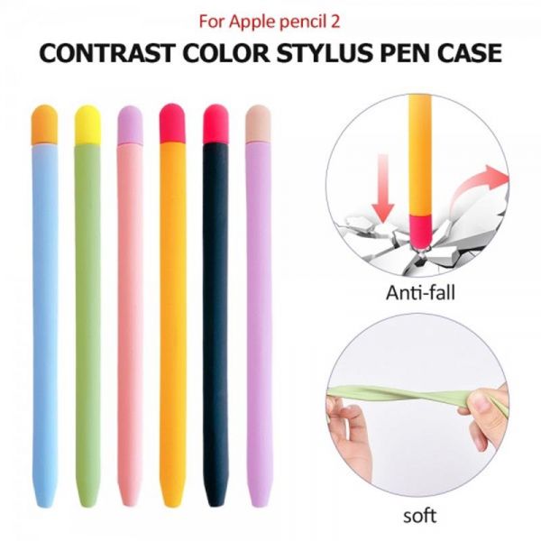  Goojodoq Matt 2 Golor TPU   Apple Pencil 2 Yellow/Pink (1005002071193896YP) -  6