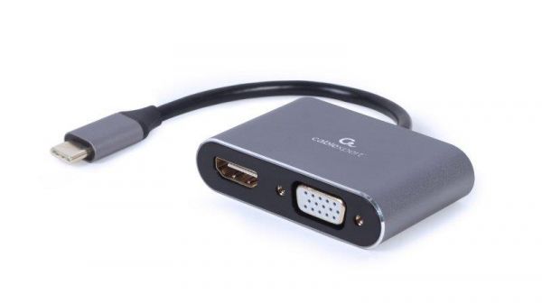  Cablexpert A-USB3C-HDMIVGA-01, USB-C  HDMI/VGA -  1