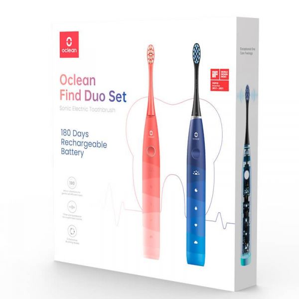   Oclean Find Duo Set Red and Blue (2 ) (6970810552140) -  4