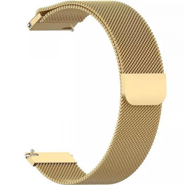  BeCover Milanese Style  Samsung Galaxy (20mm)/Watch 5/ Watch 4 40/44mm/Watch 42mm/Watch Active/Active 2 40/44mm/Watch 3 41mm/Gear S2/Classic/Gear Sport Gold (707674) -  1