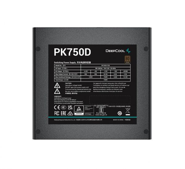   DeepCool PK750D (R-PK750D-FA0B-EU) 750W -  3