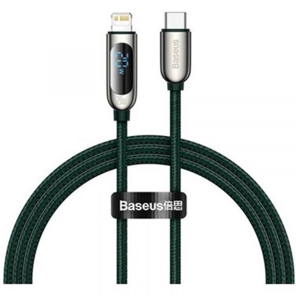  Baseus Display Fast Charging USB-C-Lightning, 20W, 1 Green (CATLSK-06) -  1