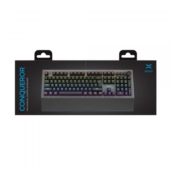  Noxo Conqueror Mechanical gaming keyboard, Blue Switches, Black (4770070882023) -  6