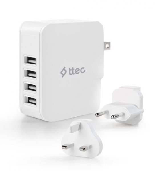    Ttec Quattro Traveler 4USB 5.1A/25 White (2SC02BUK) -  1