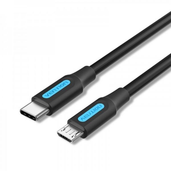  Vention USB-C - microUSB, 1 m, Black (COVBF) -  1