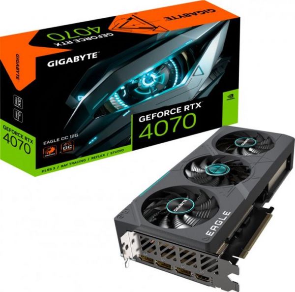  GF RTX 4070 12GB GDDR6X Eagle OC Gigabyte (GV-N4070EAGLE OC-12GD) -  1