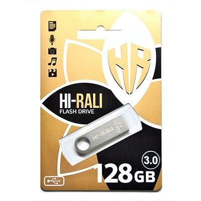 USB Flash Drive 128Gb Hi-Rali Shuttle series Silver (HI-128GB3SHSL) -  2