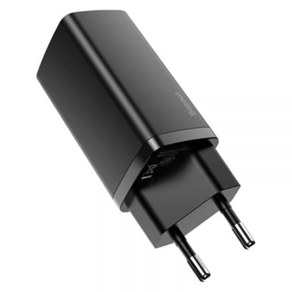    Baseus GaN2 Lite Quick Charger (1USB, 1Type-C) QC/PD, 5A, 65W Black (CCGAN2L-B01) -  3