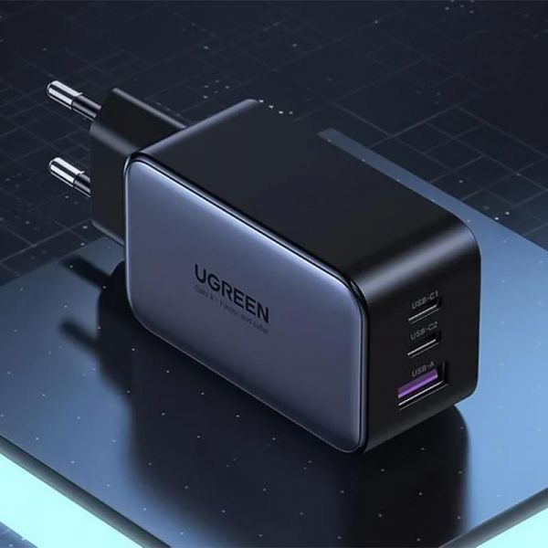   Ugreen 3xUSB 65W GaN (2USB-C+USB-A) CD244 Grey (10335) -  2