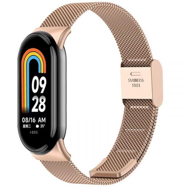  BeCover Metal  Xiaomi Mi Smart Band 8 Rose Gold (709360) -  1