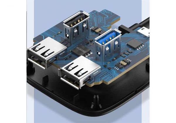 USB- Cabletime 4-Ports, USB3.0 + USB2.0 + Micro B   (CB43B) -  2