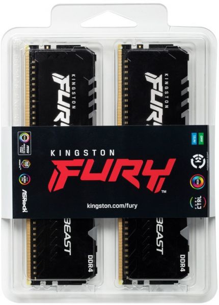  ` DDR4 2x8GB/3200 Kingston Fury Beast RGB (KF432C16BB2AK2/16) -  4