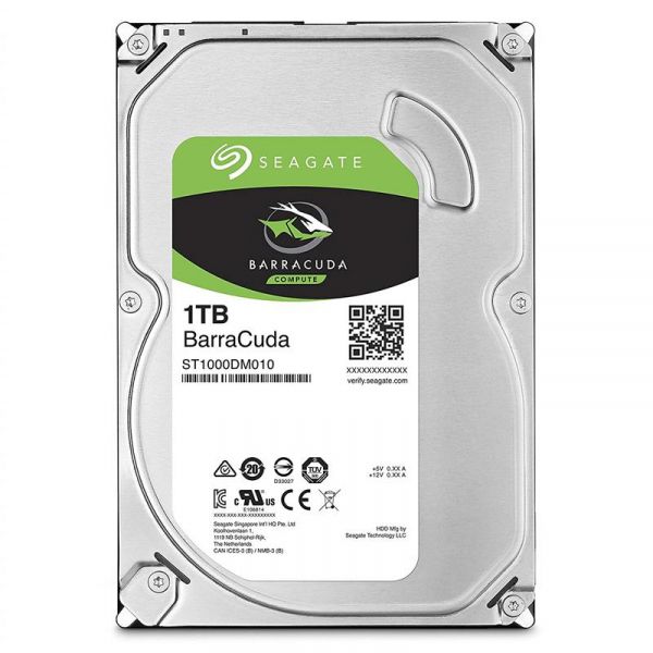  HDD SATA 1.0TB Seagate BarraCuda 7200rpm 64MB (ST1000DM010) Refurbished -  1