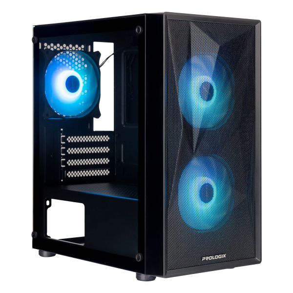  Prologix E102 Tempered Glass&Mesh Black -  1