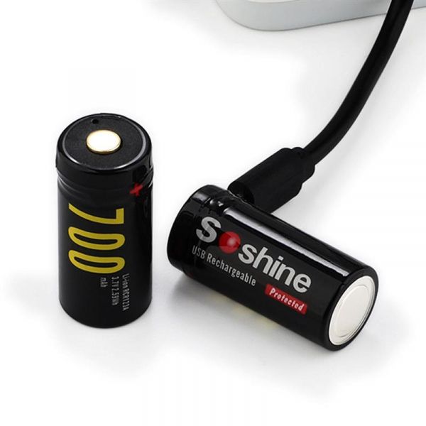  Soshine CR123A/16340 microUSB 700mAh 1 -  3