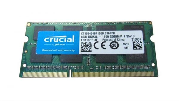  `i SO-DIMMDDR3L 8GB/1600 Crucial (CT102464BF160B.C16FPD) -  1