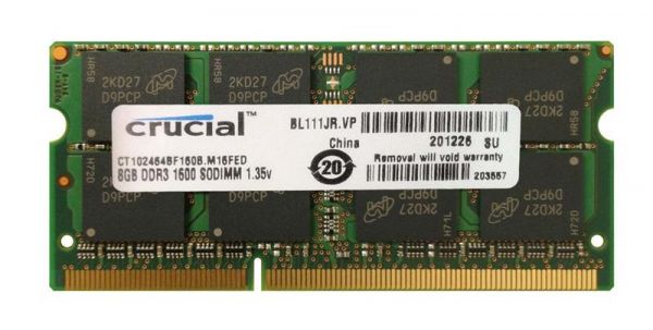  `i SO-DIMMDDR3L 8GB/1600 Crucial (CT102464BF160B.M16FP) -  1