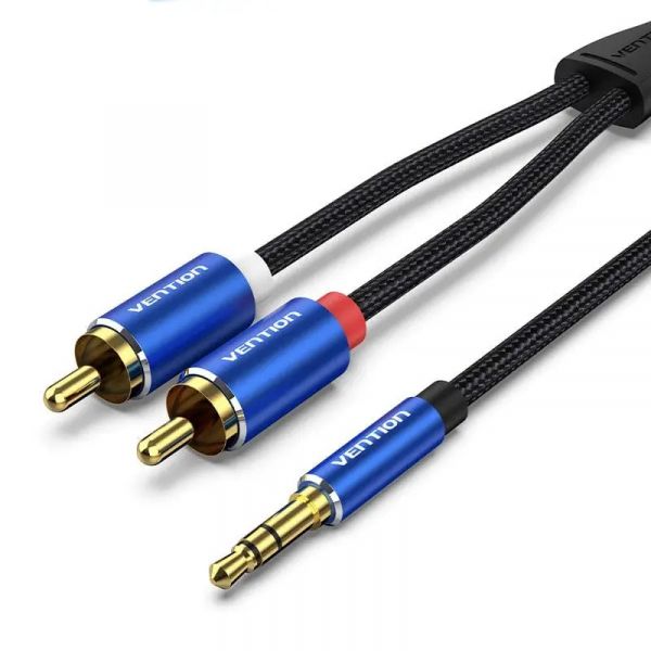  Vention AUX 3.5 mm M - 2xRCA M, 1.5 m, Blue (BCPLG) -  1