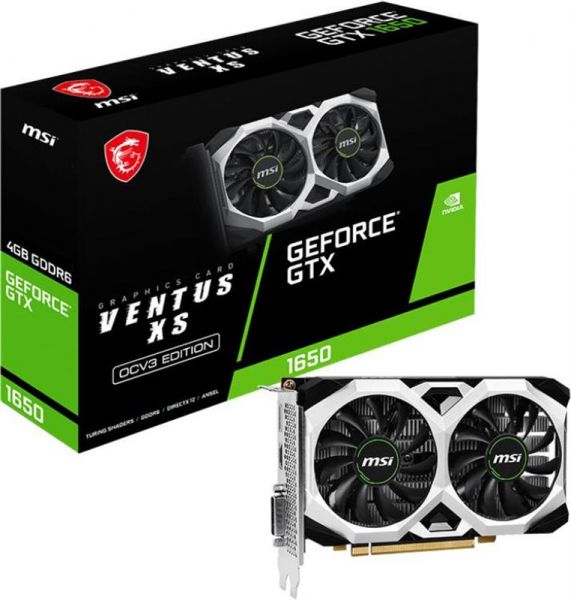 ³ GF GTX 1650 4GB GDDR6 Ventus XS OCV3 MSI (GeForce GTX 1650 D6 VENTUS XS OCV3) -  1