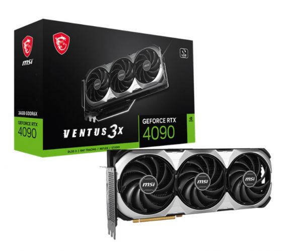  GF RTX 4090 24GB GDDR6X Ventus 3X E MSI (GeForce RTX 4090 Ventus 3X E 24G) -  1