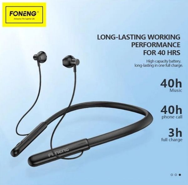 Bluetooth- Foneng BL37 Digital Display Neckband Bluetooth Earphone (BL37-BE-DDN) -  3