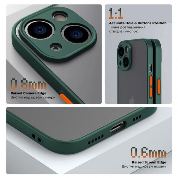 - Armorstandart Frosted Matte  Samsung Galaxy M14 5G SM-M146 Dark Green (ARM66722) -  3